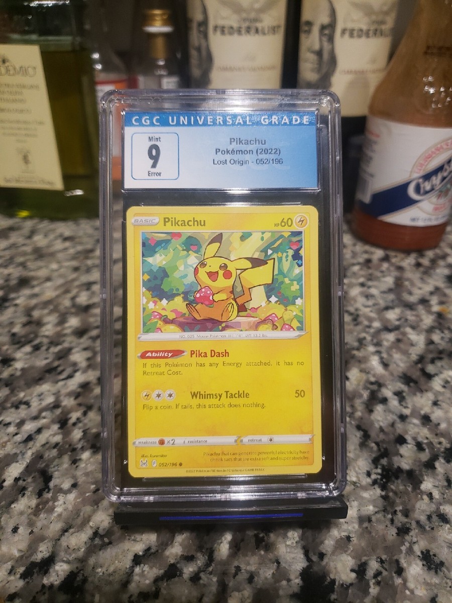 Pikachu (2) Error Sequential 9 MINT CGC RARE Lost Origin 52