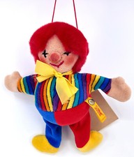 Steiff Rollo Red Clown Rattle Archive Sample Card 1986 ID Button Tag 18cm Vtg