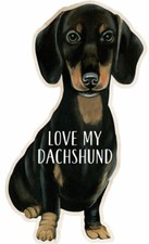Dachshund Love My Dog Shaped Magnet