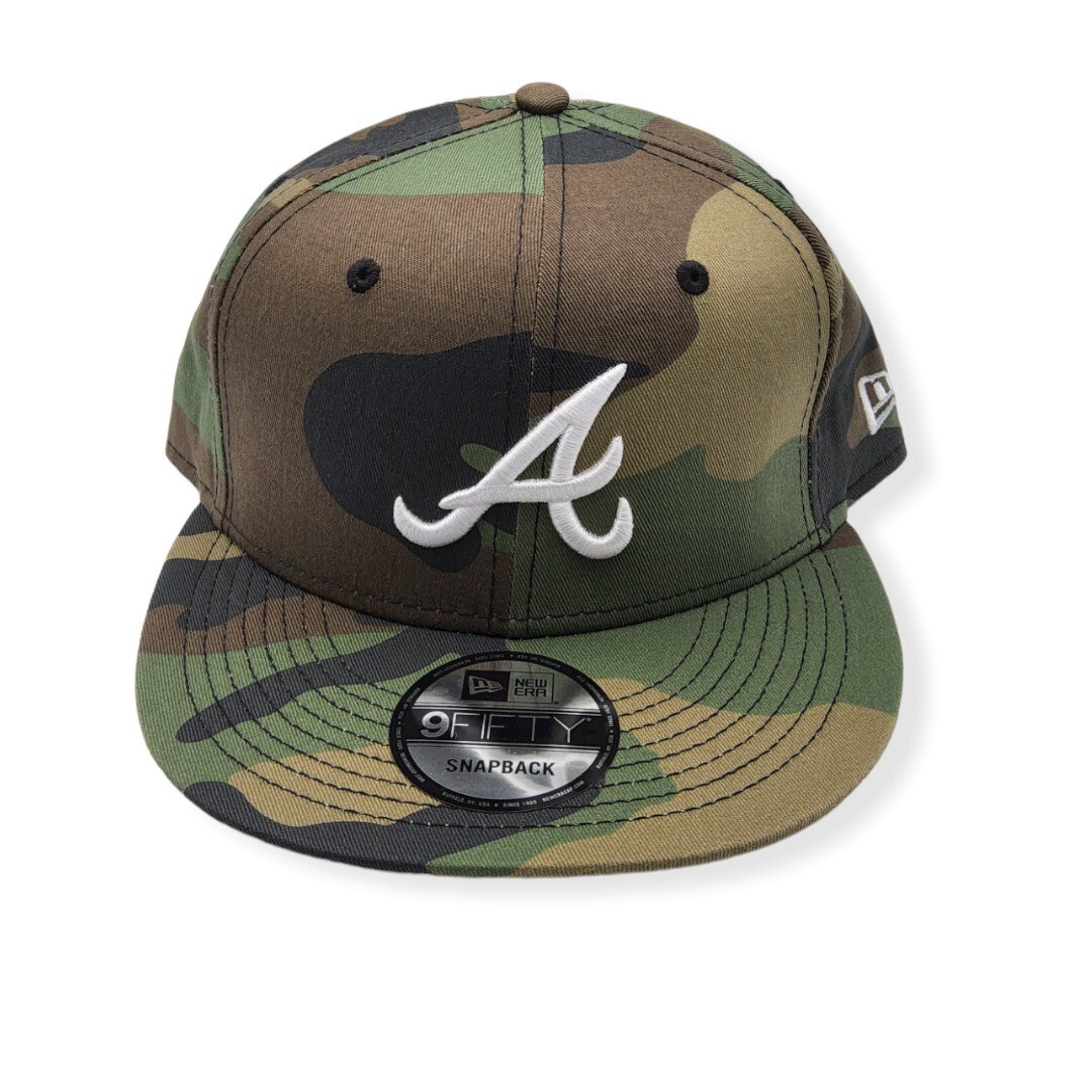 New Era Atlanta Braves 9Fifty Woodland Camo Adjustable Snapback