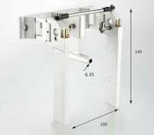 High Quality Aluminium Dual Rudder for 1/4" Flex Shaft RC Boat Silver AM#10