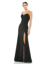 IEENA FOR MAC DUGGAL SWEETHEART EVENING GOWN W/ RHINESTONE SIZE 6 BLACK NEW
