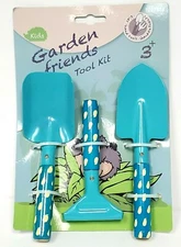 3 Piece Kids Garden Friends Tool Kit - Spade, Shovel, Rake Free Shipping NEW
