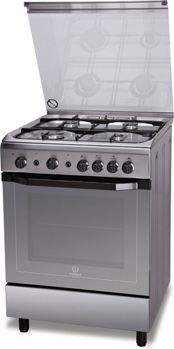 Indesit Cucina a Gas 4 Fuochi Forno a Gas Grill 60x60 cm Inox - I6GG1F(X)/I  | eBay
