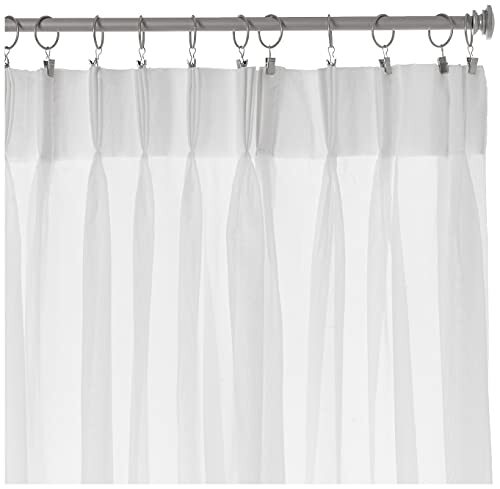 Splendor Pinch Pleated Drapes Pair, 2 60 in x 84 in | Pinch Pleat Pair White - Picture 3 of 7