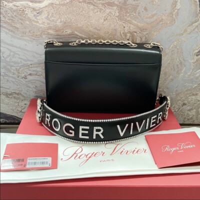Roger Vivier Miss Vivier Crystal Embellished Strass Black