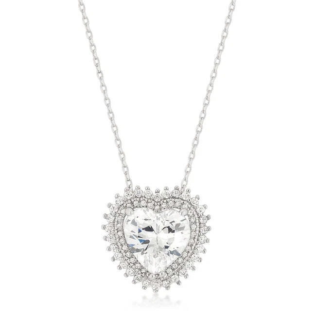 Colgante corazón halo