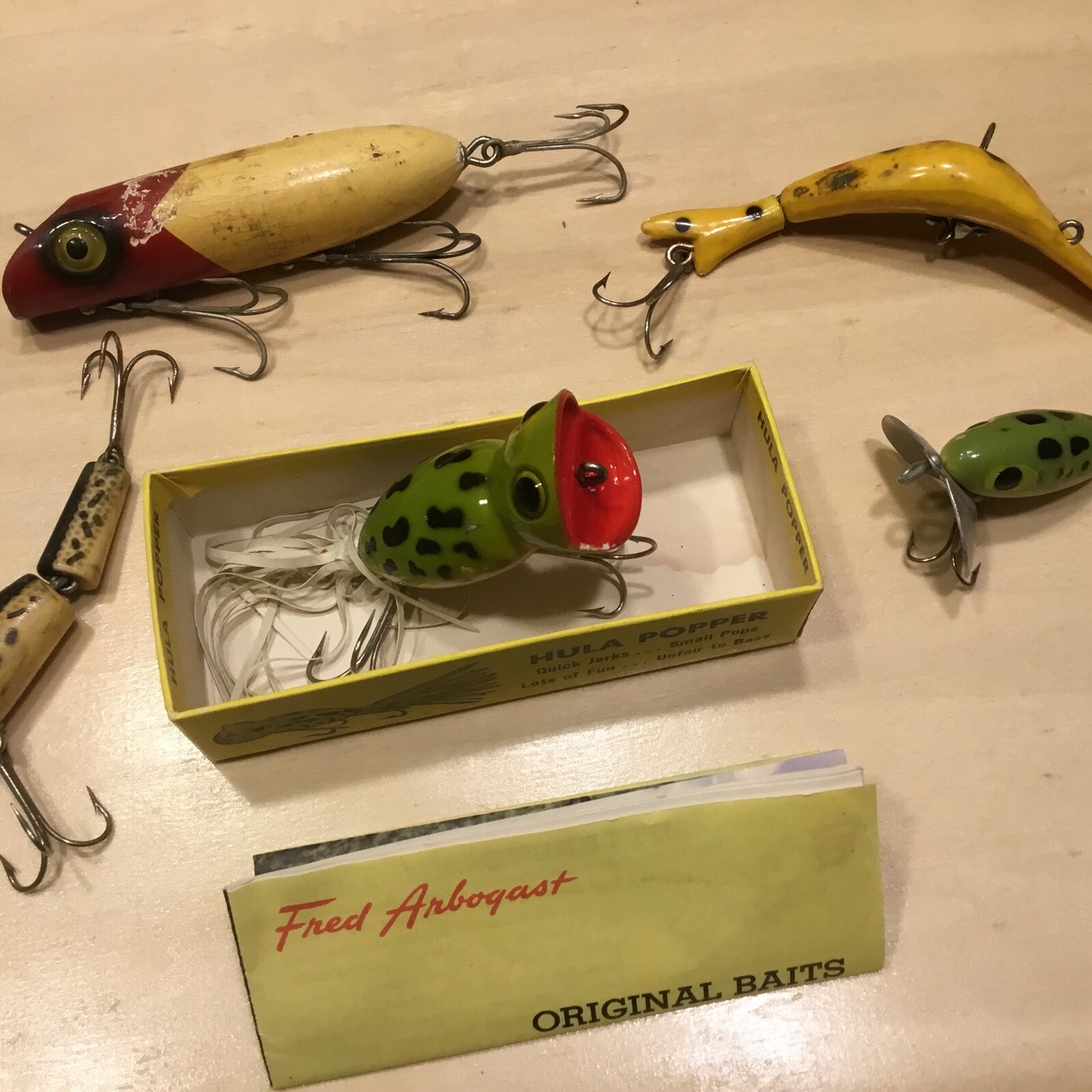 Leurre de pêche original HULA POPPER FRED ARBOGAST vintage