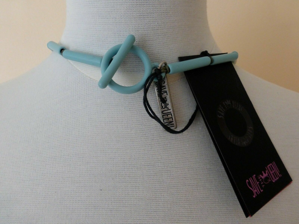 NIB Save the QUEEN dress NECKLACE jewelry ITALY $295 | eBay display picture 2