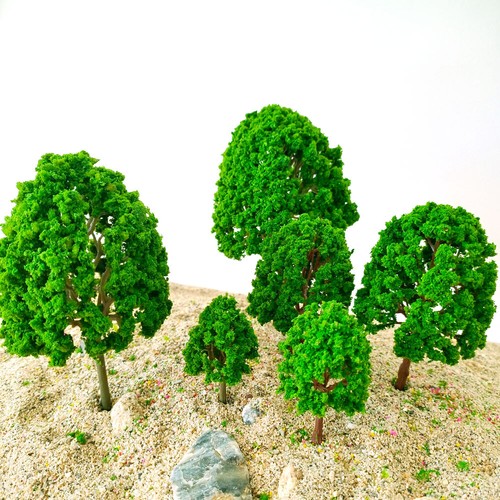 5/10/11pcs Various Size Model Tree Wargame Train Railway Miniature Scenery Decor - Picture 4 of 19
