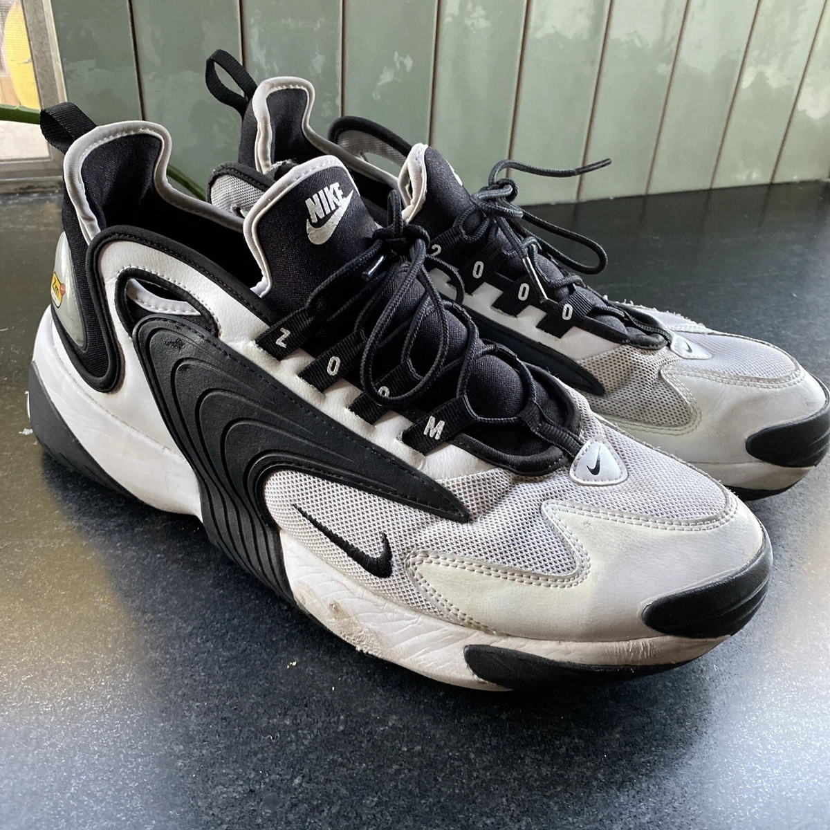 Nike Zoom 2K ZM Air 2000 White Black Men 12 Shoes Sneakers AO0269-101 | eBay