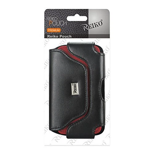 Reiko Leather Horizontal Phone Pouch/Red Interior & Metal Logo Samsung Galaxy S8 - Image 2 of 4
