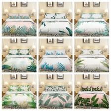 3D Tropical Leaves Watercolor Background Quilt Cover Duvet Cover Comforter set