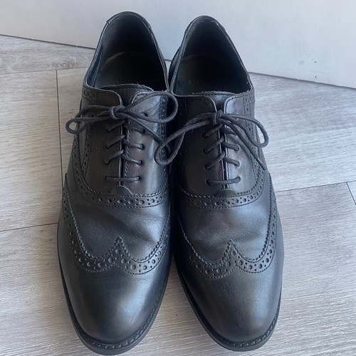 Cole Haan Black Leather Wingtip Brogue Oxford Dress Shoes D41595 Mens Size 9.5 B - Picture 3 of 13