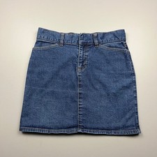 Gap Denim Mini Skirt Womens 6 Blue Hip-Hugger Stretch Y2K Vintage Style