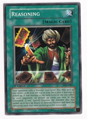 Yugioh x1 Reasoning PGD-081 Common 1st Edition