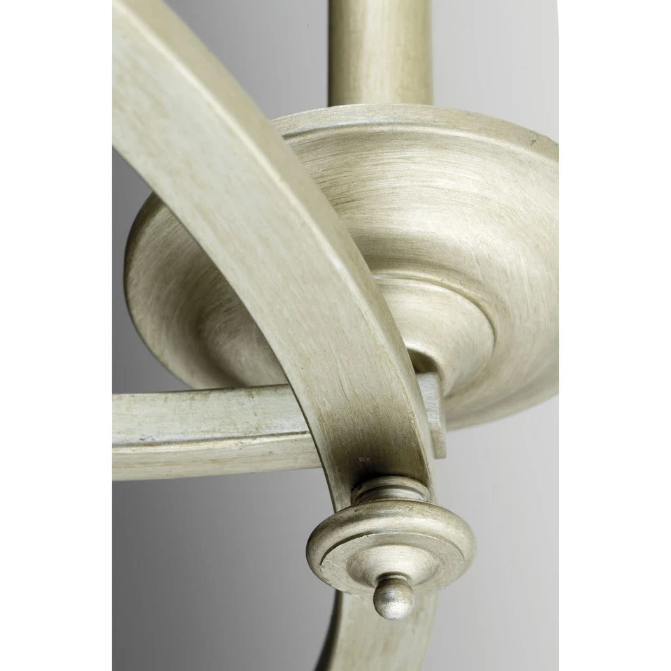 Lámpara de araña de cristal Progress Lighting P400078 Silver Desiree 5 luces 28" W Foto 3 de 4