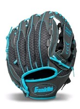 Franklin Youth Baseball Glove 10.5 Inch Infinite Web T-Ball Gray Blue