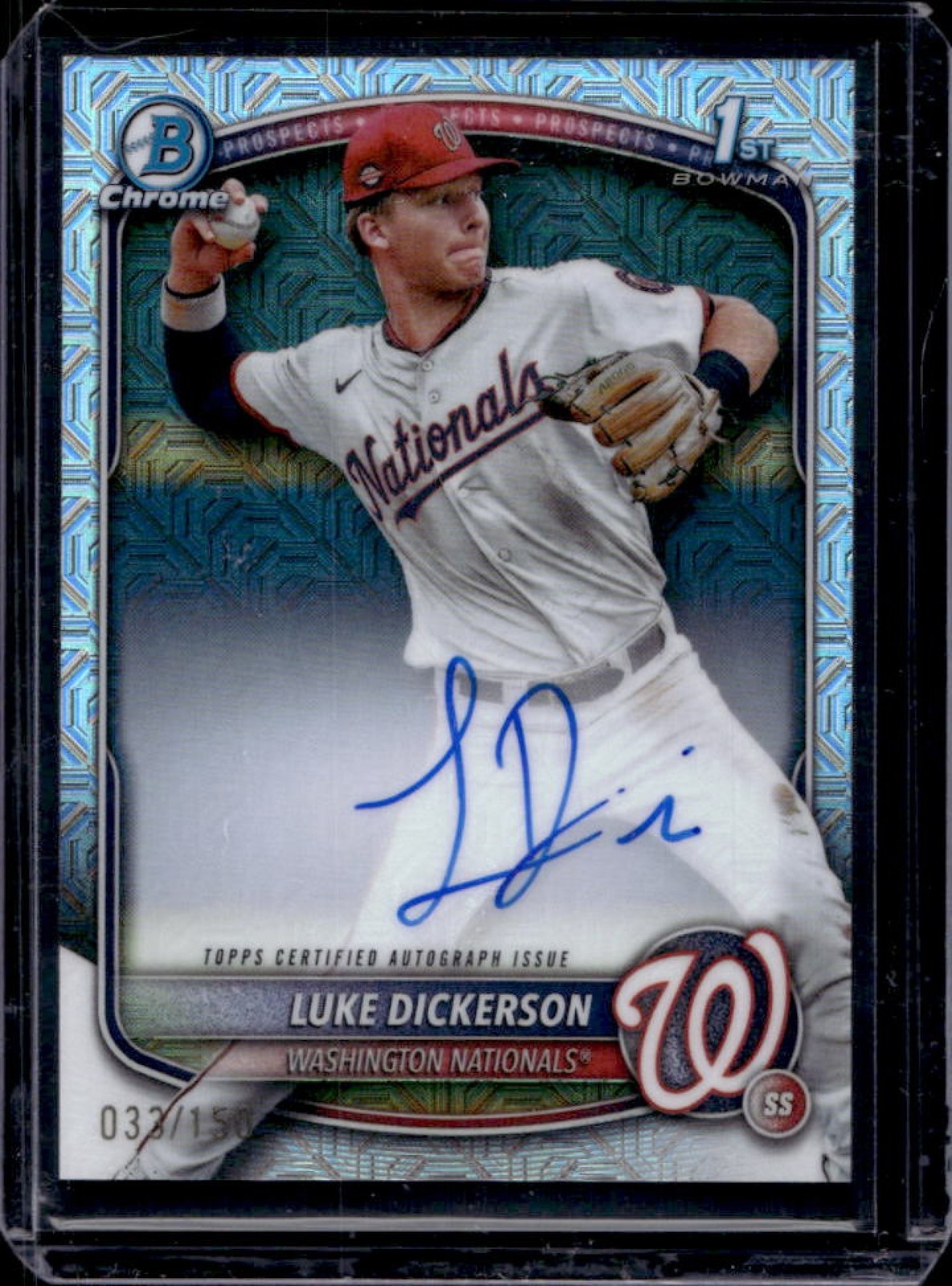 2025 Bowman Chrome Luke Dickerson Auto HTA Choice Refractor 1st #33/150
