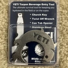 YETI Tarpon Beverage Entry Tool Church Key Twist Off Wrench Can Tab BottleOpener