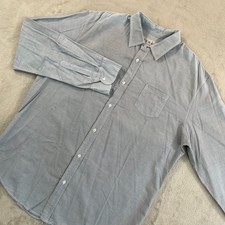 Frank & Eileen Luke Shirt Men XL Grey Pocket Long Sleeve Made in USA Designer