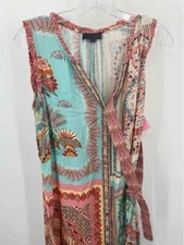 Pre-Owned Hale Bob Pink Size Medium Printed Shift Maxi Sleeveless Dress