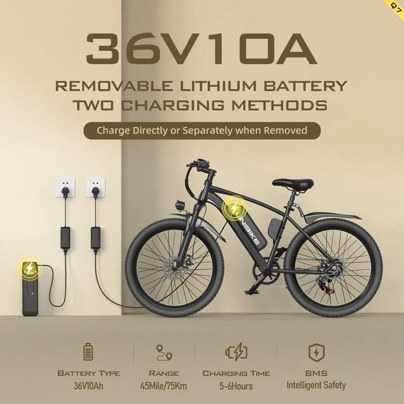 Aairsk 26" Electric Bike for Adults 400W Motor with 36V Removable Battery E-Bike - Image 4 of 4
