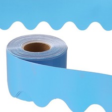 Bulletin Board Border, 65.5 Feet Poster Chalkboard Cork, Sky Blue