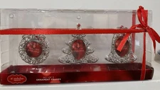 New 2 Sets  of 3 St. Nicholas Square Ornament Frames Christmas Holiday Kohls
