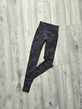 Lululemon Align High Rise Leggings Black Camo Nulu Yoga Pants Gym UK 6 Size 2