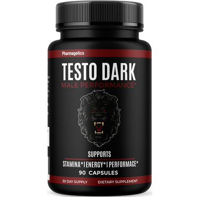 Testo Dark Male Performance Supplement, Official Energy Support 90 Capsules