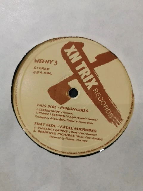 POISON GIRLS/FATAL MICROBES 12"UK 1978 Anarcho Punk KBD Crass HONEY BANE Foto 3 de 3