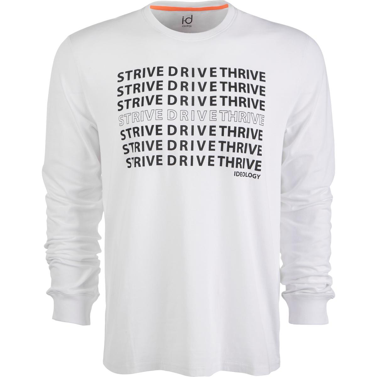 Ideology Мужская белая футболка с круглым вырезом и надписью XXL BHFO 3719