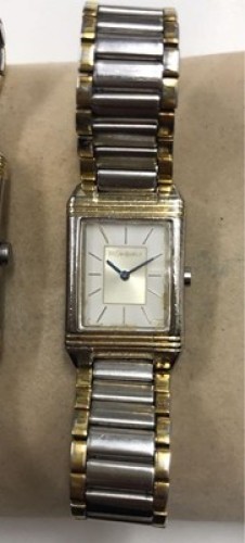 Yves Saint Laurent Pair Watches Silver Gold Two Tone Men's Women's Vintage YSL thumbnail 22