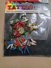 Tattoo Heart Rose LOVE Patch Embroidered Iron...