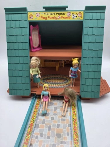 Fisher-Price Play Family A Frame House Vintage Toy 1970s Ages 3-7 Years