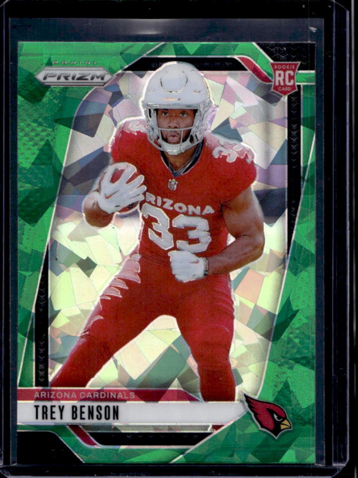 2024 Prizm Trey Benson RC Green Ice Rookie #392 Cardinals