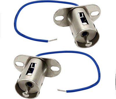 2PCS BA15s 1156 Bayonet Type Silver Led Bulb Socket, for Auto Truck Connector Tu