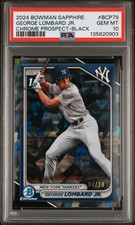 2022 Bowman Sapphire George Lombard Jr. Bowman 1st Black /10 PSA 10🔥 NY Yankees