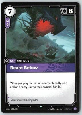 Beast Below Uncommon Normal Spiritforged 132/221 NM