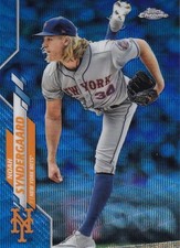2020 Topps Chrome New York Mets Noah Syndergaard Base Blue Wave Refractore 37/75