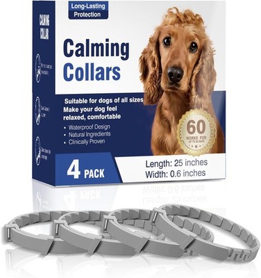 Calming Collar for Dogs with Long-Lasting Pheromone,4 Pack Dog Calming Collar He