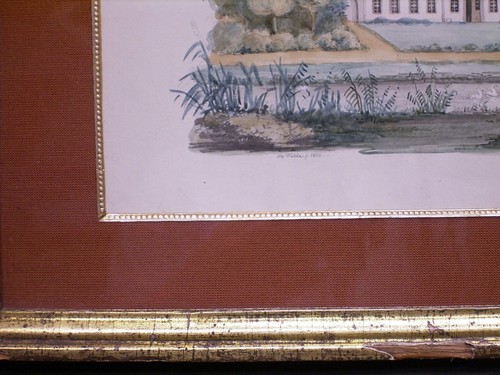 AQUARELL HANDZEICHNUNG, RITTERGUT, GUTSHAUS, ALBERT FULDA 1850 - Bild 5 von 12