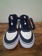 Mens Airwalk Grind Size 10.5 Lace-Up Blue & White High Top Sneakers Shoes NWT  