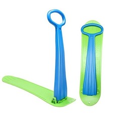 Snow Scooter Sled for Kids Winter Outdoor Sports, Fold-up Snowboard with Green