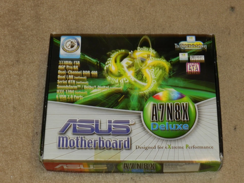 Материнская плата ASUS A7N8X-E Deluxe Socket 462 DDR Nvidia nForce2 + процессор AMD - Изображение 3 из 3