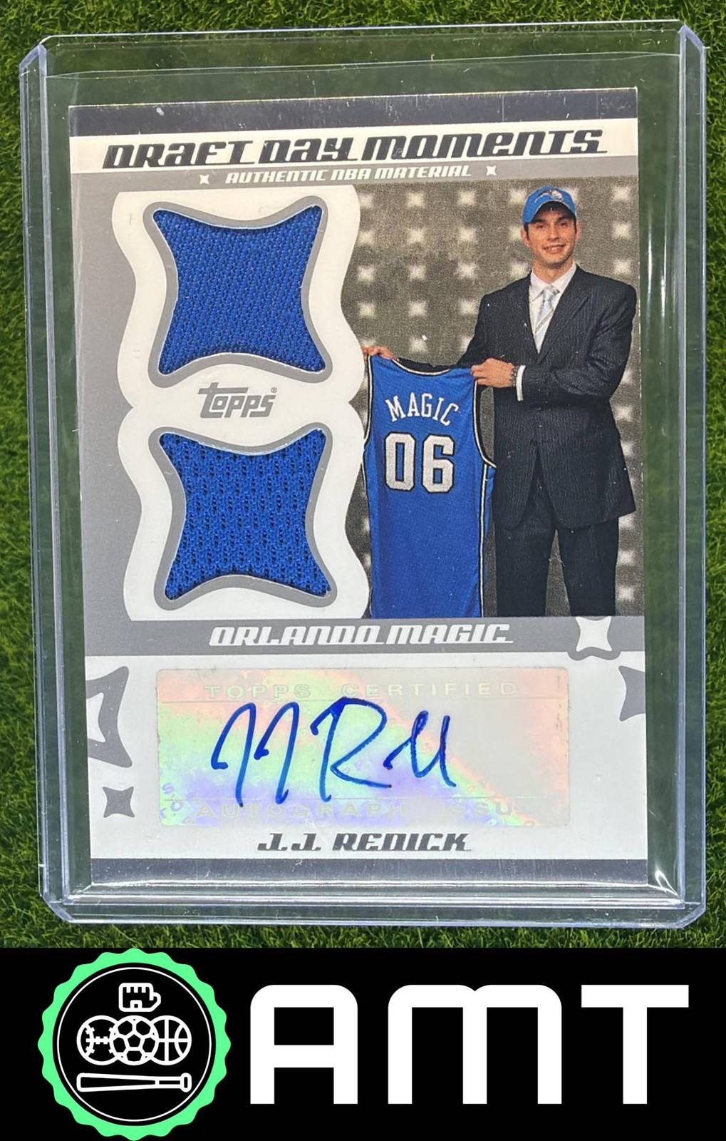 J.J. Redick 2006-07 Topps Big Game 8/10 Draft Day Moments Hat Jersey Auto Magic view 1