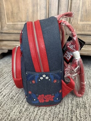 New Loungefly Captain America Mini Backpack Blue Red White  display picture 1