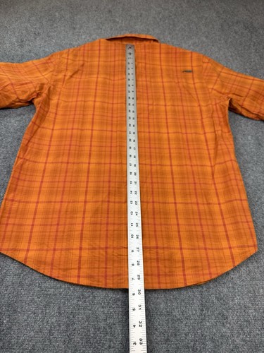 Mountain Khakis Dune Short Sleeve Shirt Mens L Orange Plaid Cotton Hiking Fishin - Picture 11 of 12