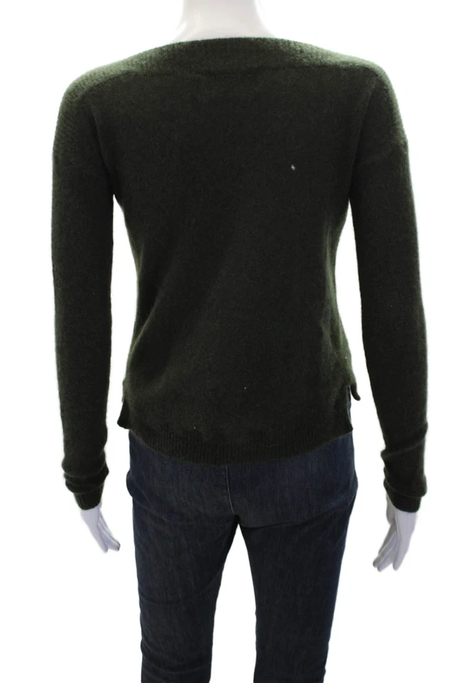 Suéter Line Mujer Manga Larga Cuello Redondo Cachemira Verde Talla Extra Pequeña Foto 3 de 4